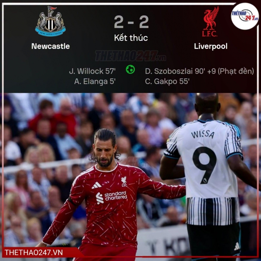 HLV Iraola chỉ rõ vấn đề của Liverpool sau khi suýt thua Newcastle 888327