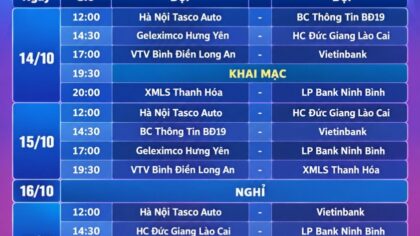 Lịch thi đấu bóng chuyền nữ Quốc gia 2026 – lượt về